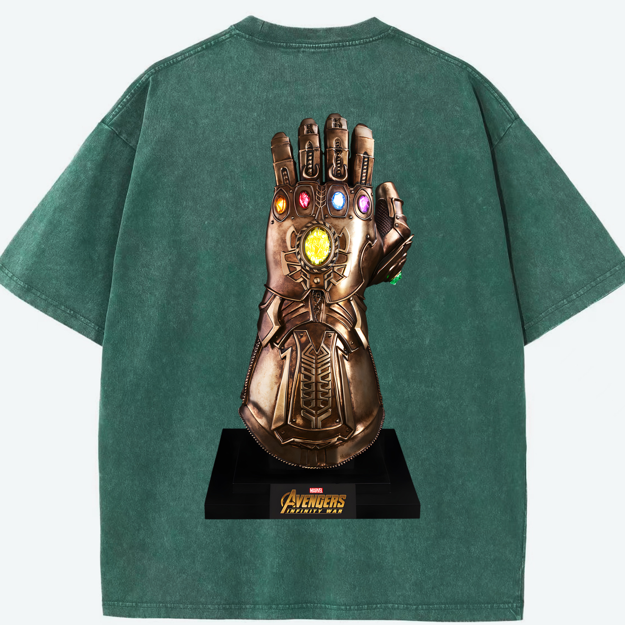 （画像用） アベンジャーズ The Avengers 綿100% ヴィンテージ風 半袖Tシャツ（背面プリント）